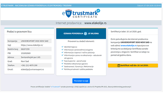Sertifikat trgovca